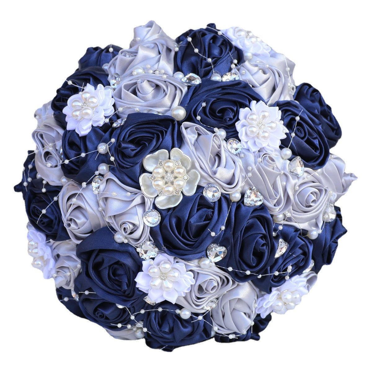 Wedding Supplies, Rhinestone Rose Swirl, Bride and Bridesmaid Hand Bouquet, W2023F-22