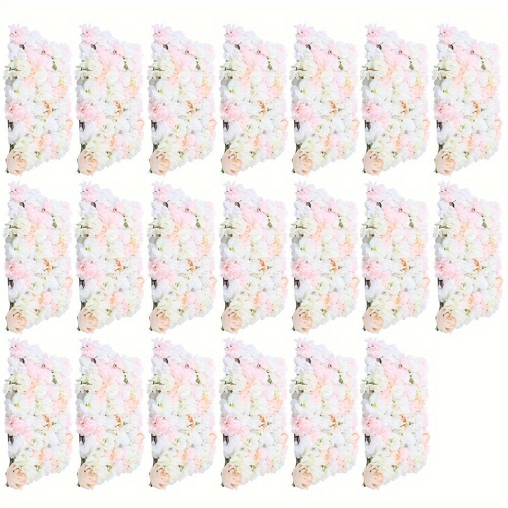 20pcs Romantic Artificial Flower Wall Wedding Home Background Floral Wall Decor