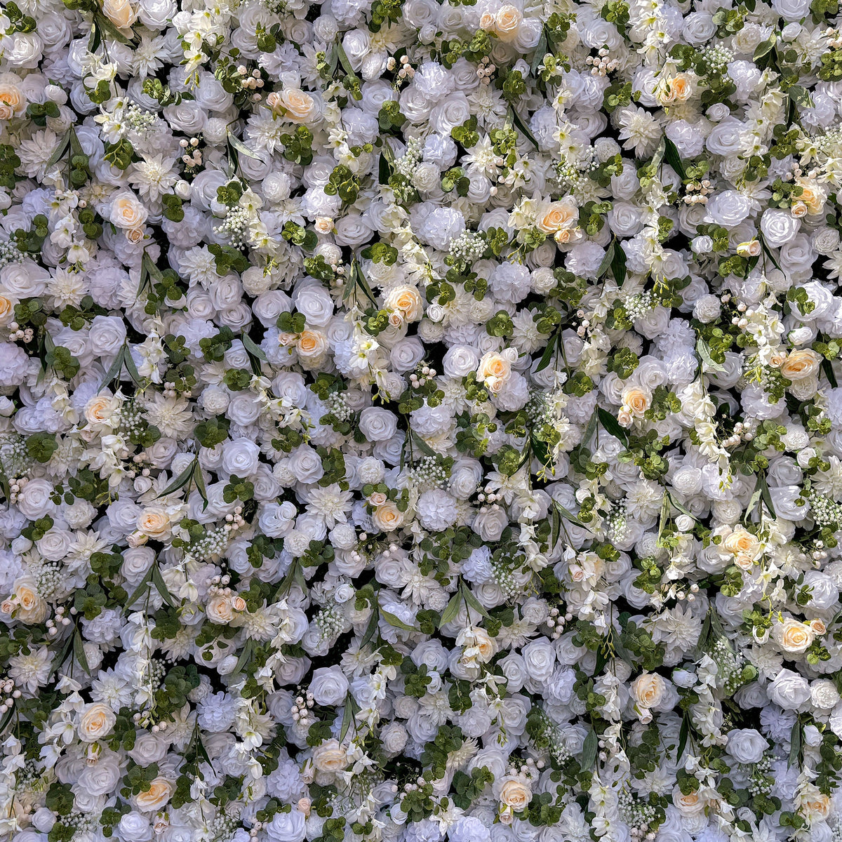 Exquisite All - White Artificial Flower Wall - The Epitome of Elegant and Romantic Style for Weddings and Events-VF-805