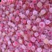 Flower Wall Backdrop [Pink Petal Rose Garden Roll-Up Fabric Panel] for Ceremony & Photo Booth