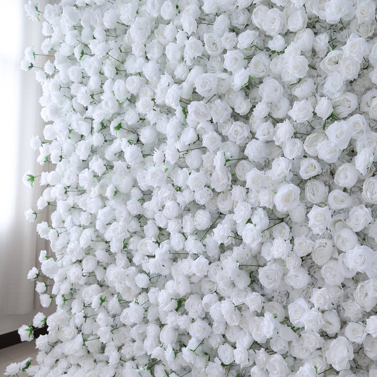 ValarFlowers All - White Rose Floral Extravaganza Wall: A Pure. Elegant Masterpiece for Timeless Occasions-VF-547