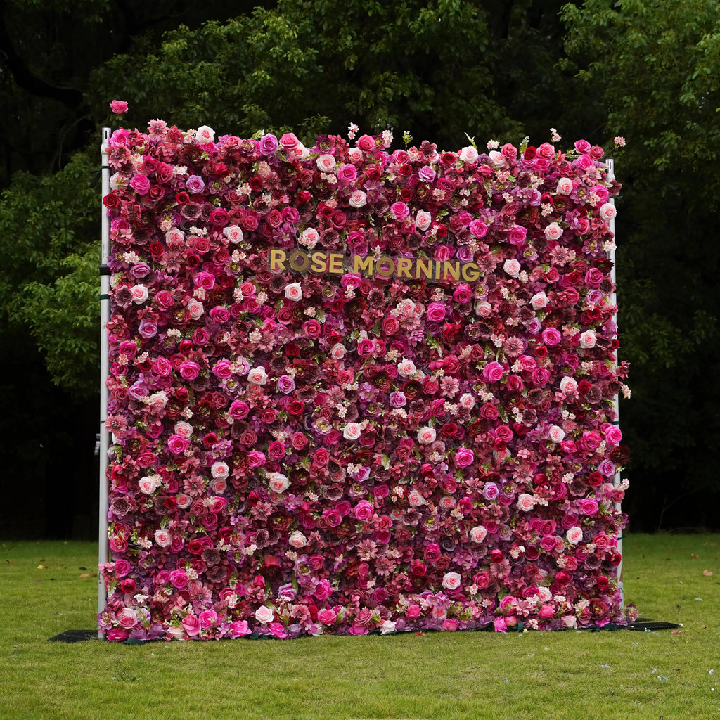 Blossom：7D Fabric Artificial rolling up curtain flower wall Free Shipping