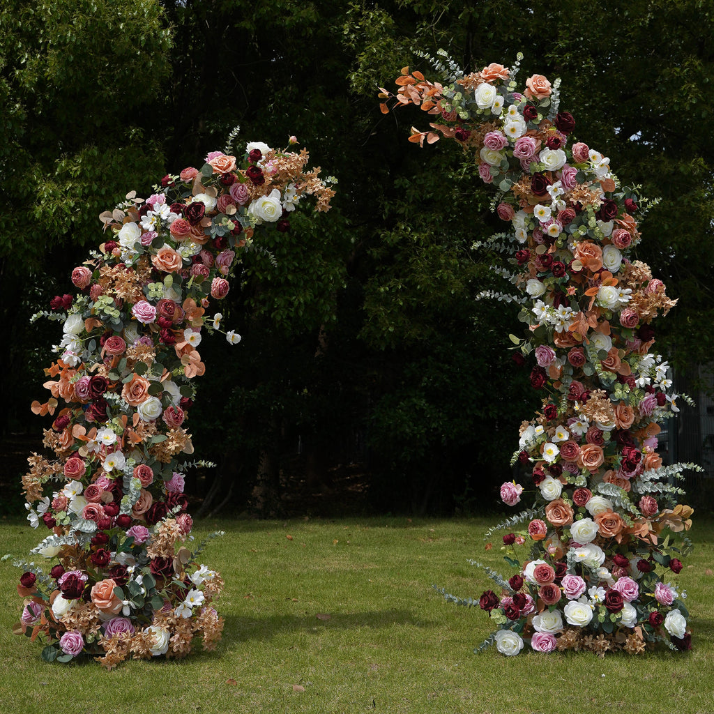 Phoenix flower arch:2023 New Wedding Party Background Floral Arch Decoration Including Frame Rose Morning