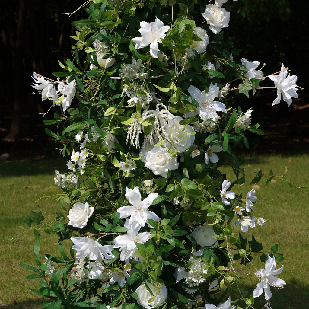 Made of artificial flowers, this flower arch is suitable for weddings, parties, birthdays and other events. The flower arch is made of metal frame, easy to assemble and disassemble. Big enough for your guests to take pictures and keep. Flower arches are made of high quality material and durable. The color of the floral arch can be chosen according to your wedding theme. A floral arch is the perfect decoration for any occasion and is sure to impress your guests.