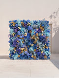 Davilsira: 5D Fabric Artificial rolling up curtain flower wall — front view