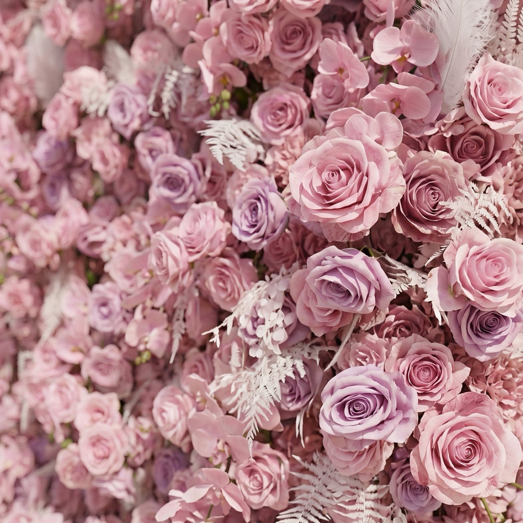 Emberiva: Luxury 5D Pink Silk Floral Wall Roll-Up Backdrop for Elegant Minimalist Weddings Free Shipping