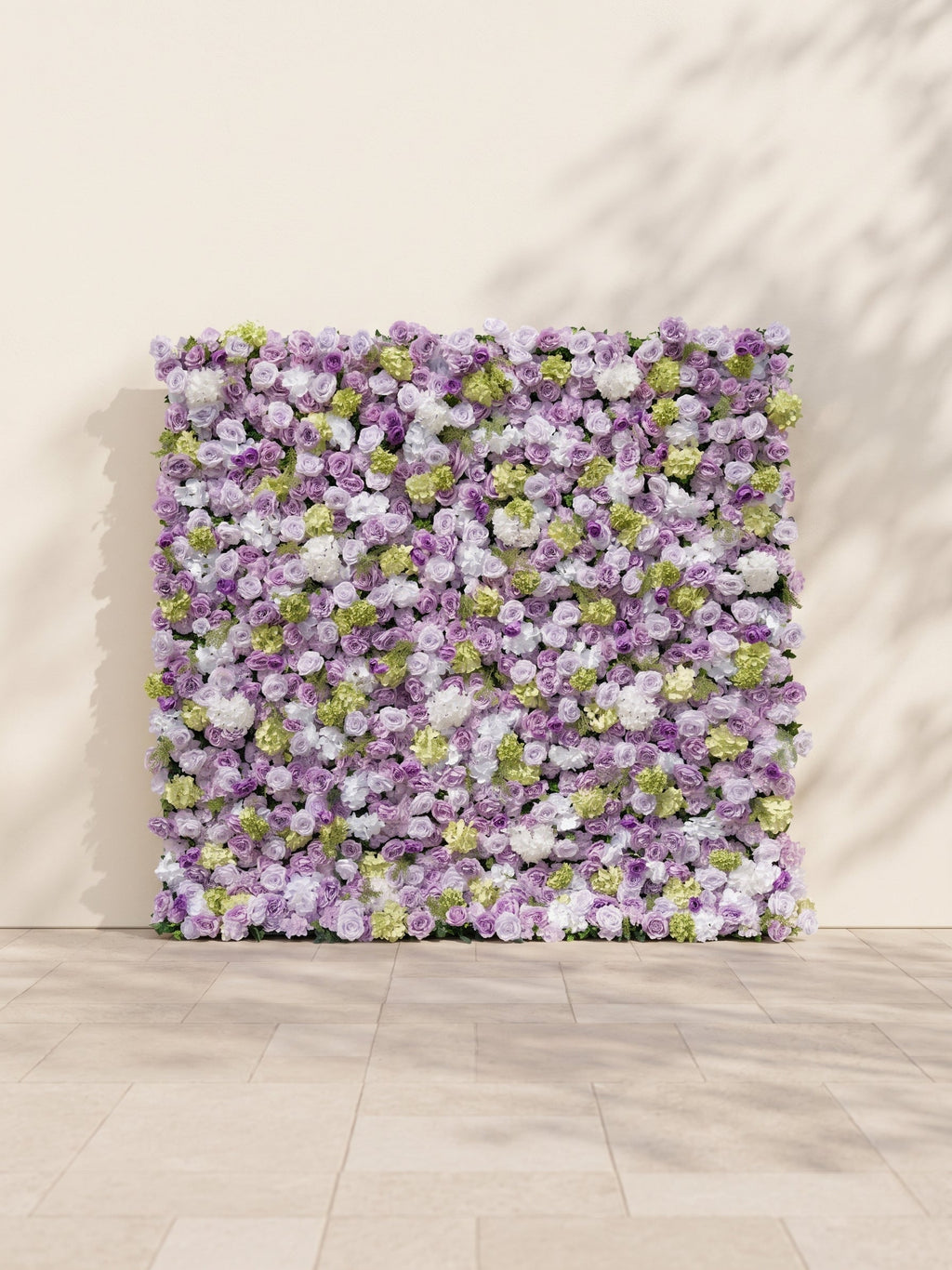 Gemena 5D Fabric Artificial rolling up curtain flower wall — front view