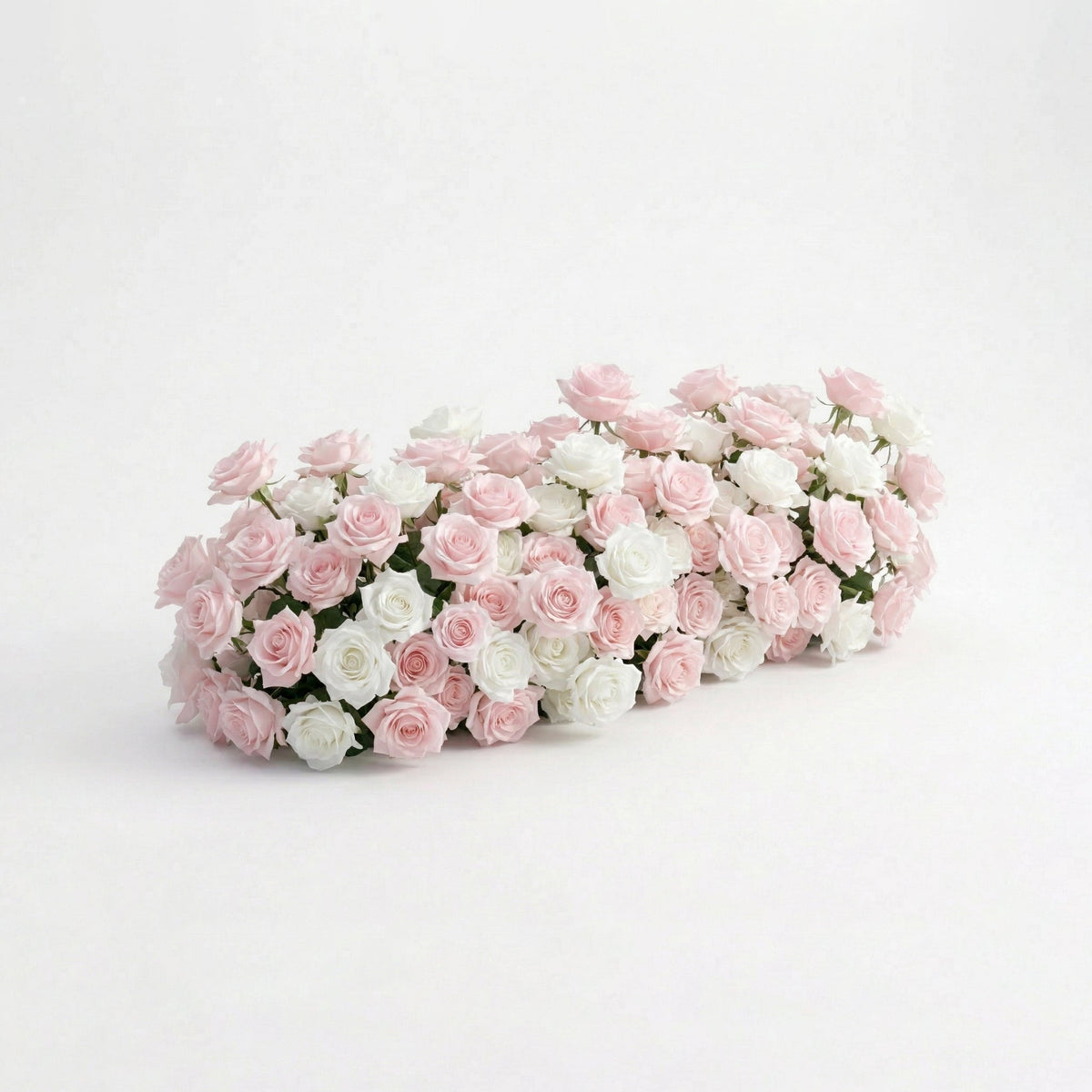 Ismira：3D Dreamy Pink & Ivory Heart-Shaped Aritificial Floral Backdrop for Sweet Proposals & Weddings Free Shipping
