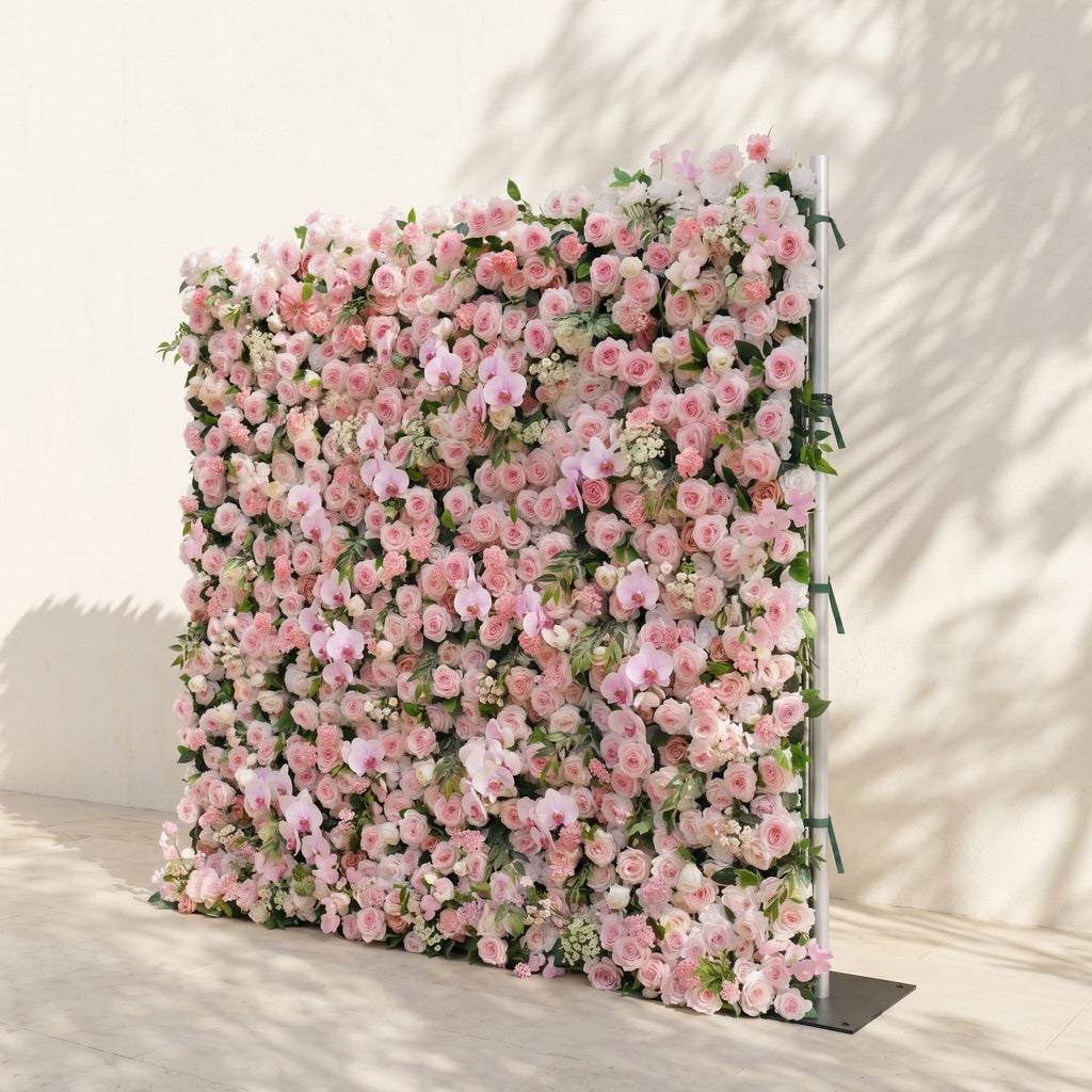 Jolliane: Premium 5D Cherry Blossom Pink Silk Flower Wall with Luxe Orchid Accents for Sweet Parties & Photo Booths Free Shipping