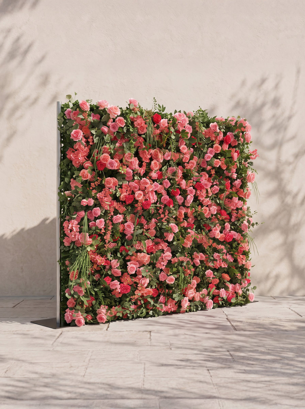 Karelnella: 5D Fabric Artificial rolling up curtain flower wall — left view