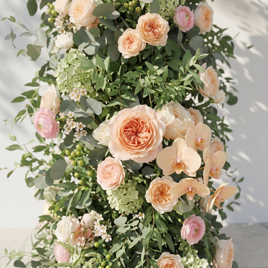 Keirmira Floral Arch: 2026 New Luxury Floral Arch with White and Champagne Roses Floral Arch for Weddings & Events & Events Decor Incuding Frame | Ceremony & Event Decor