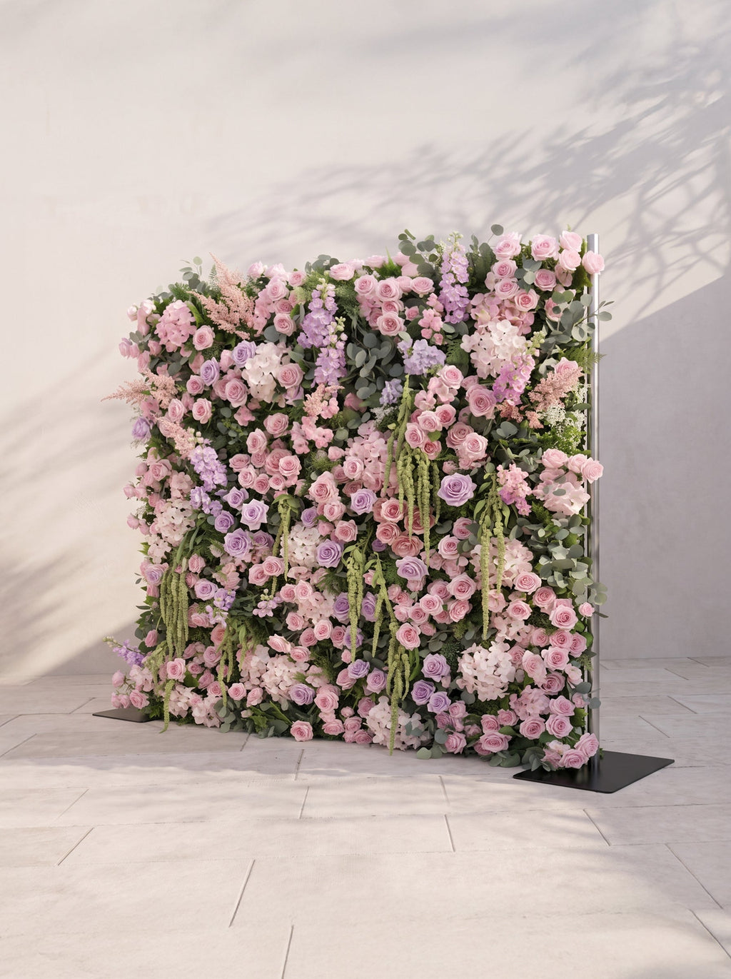 Larara: 5D Fabric Artificial rolling up curtain flower wall — right view