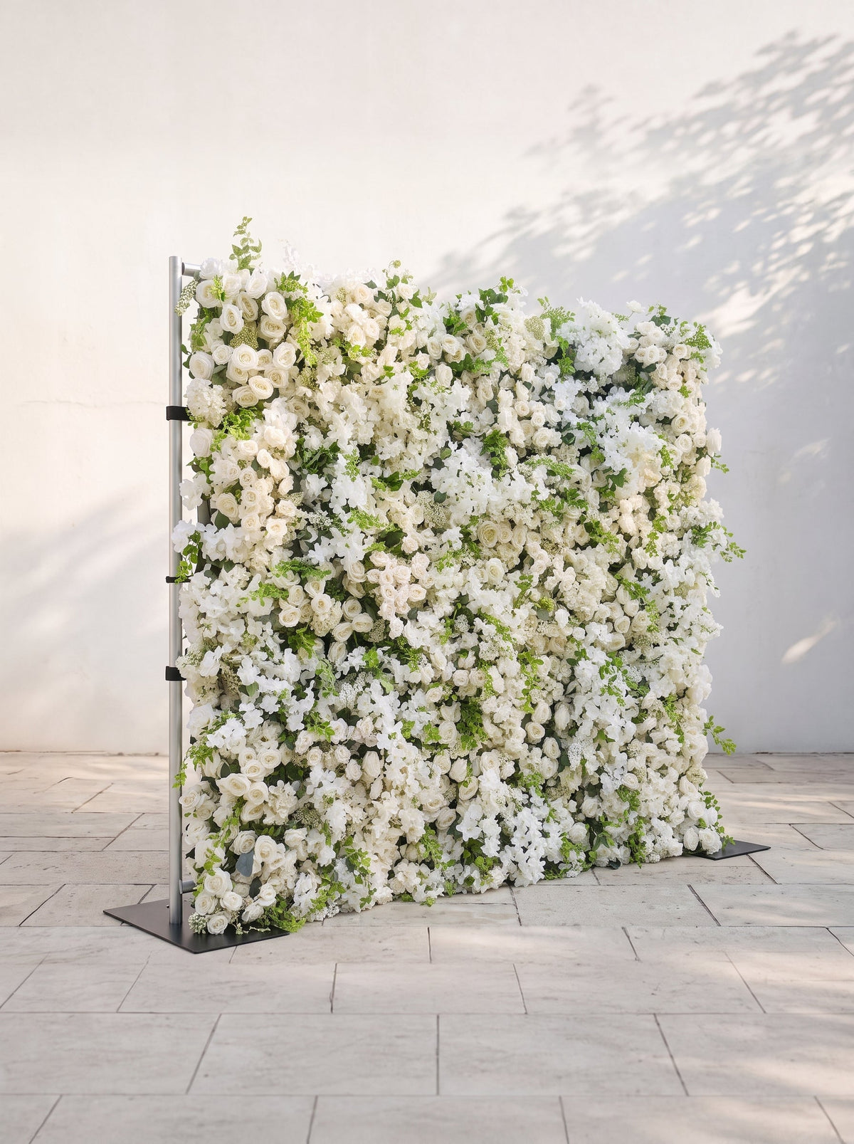 Marelsira: 5D Fabric Artificial rolling up curtain flower wall — left view