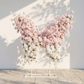 Morviane: Exquisite Pink Butterfly-Shaped Flower Wall for Luxury Events & Parties Backdrop Free Shipping