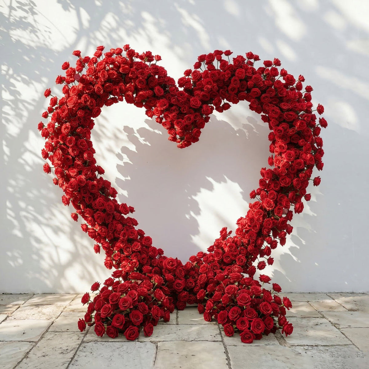 Nymera: Luxury Red Rose Heart Arch Decor for Proposal and Valentine's Day Events | Ceremony & Event Decor