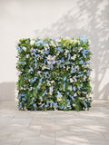 Palia: 5D Fabric Artificial rolling up curtain flower wall — front view