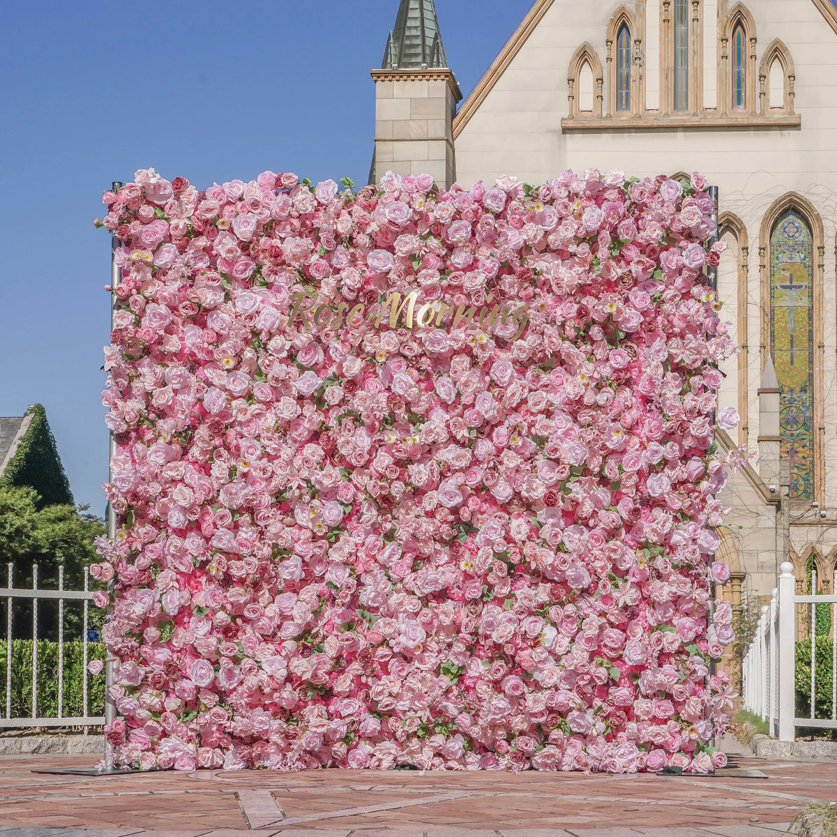 Pelin：5D Fabric Artificial Flower Wall Rolling Up Curtain Flower Wall Free Shipping
