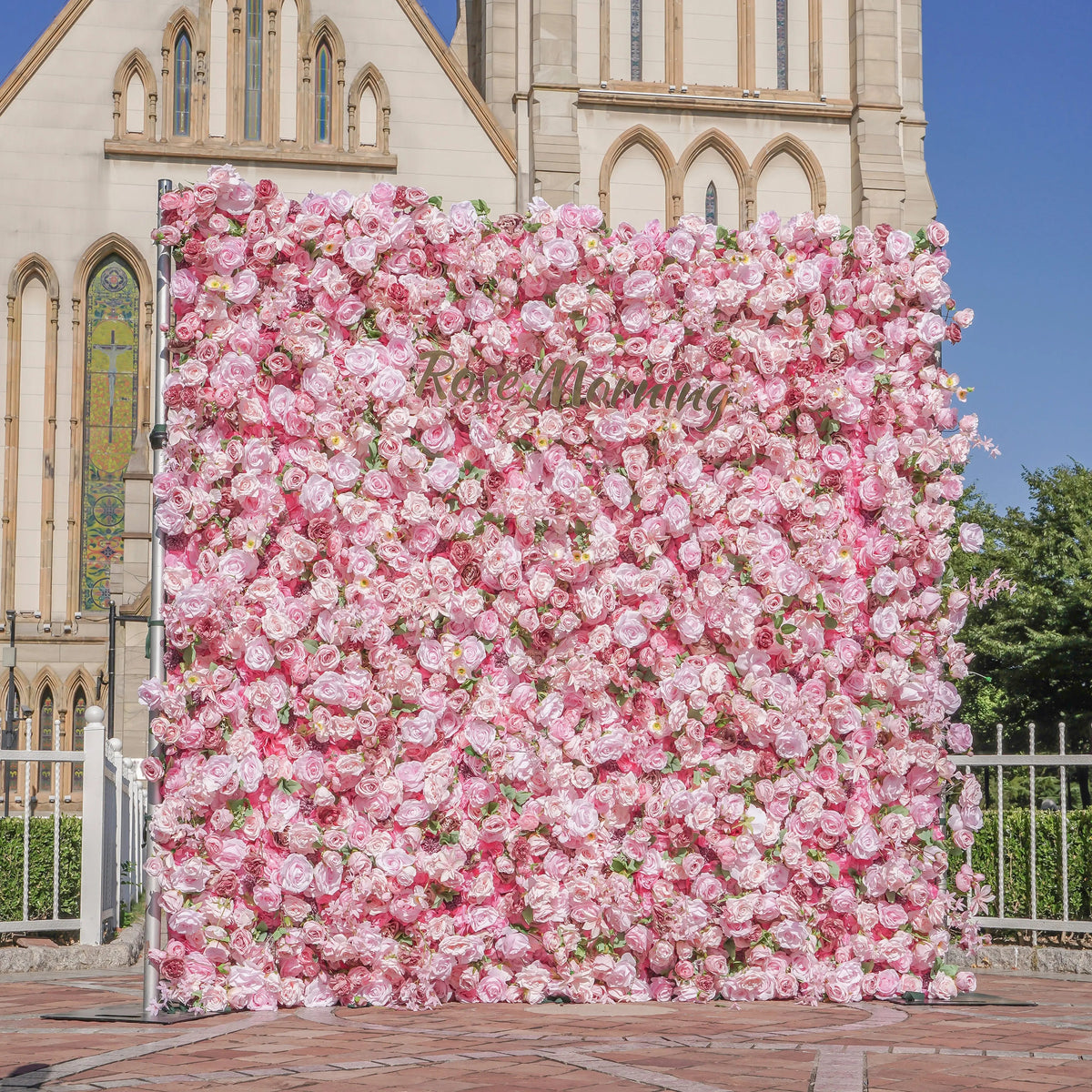 Pelin：5D Fabric Artificial Flower Wall Rolling Up Curtain Flower Wall Free Shipping