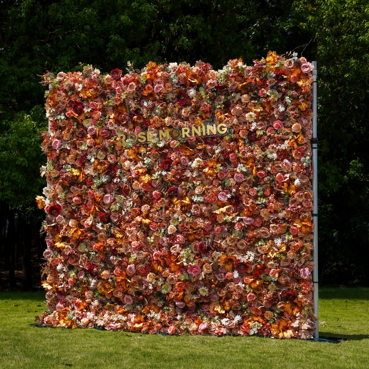 Ronny：5D Fabric Artificial rolling up curtain flower wall Free Shipping