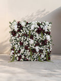Sabelia 5D Fabric Artificial rolling up curtain flower wall — front view