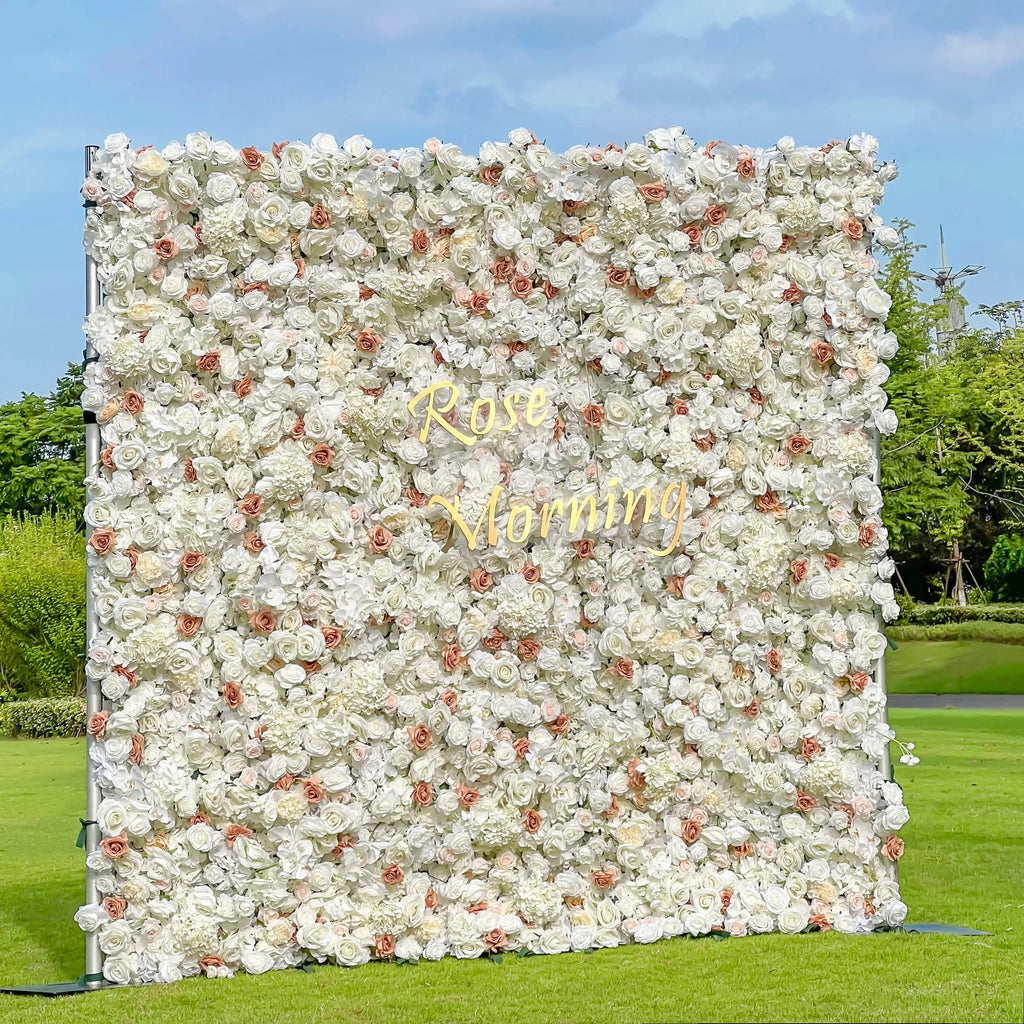 Sabrina：5D Garden Series New Fabric Artificial rolling up curtain flower wall Free Shipping