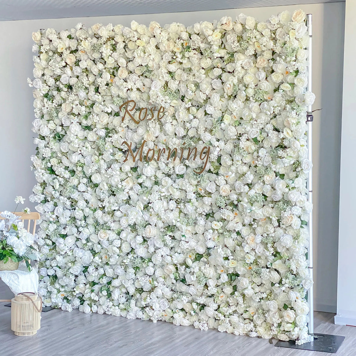 Yimi：5D Garden Series Fabric Artificial rolling up curtain flower wall Free Shipping