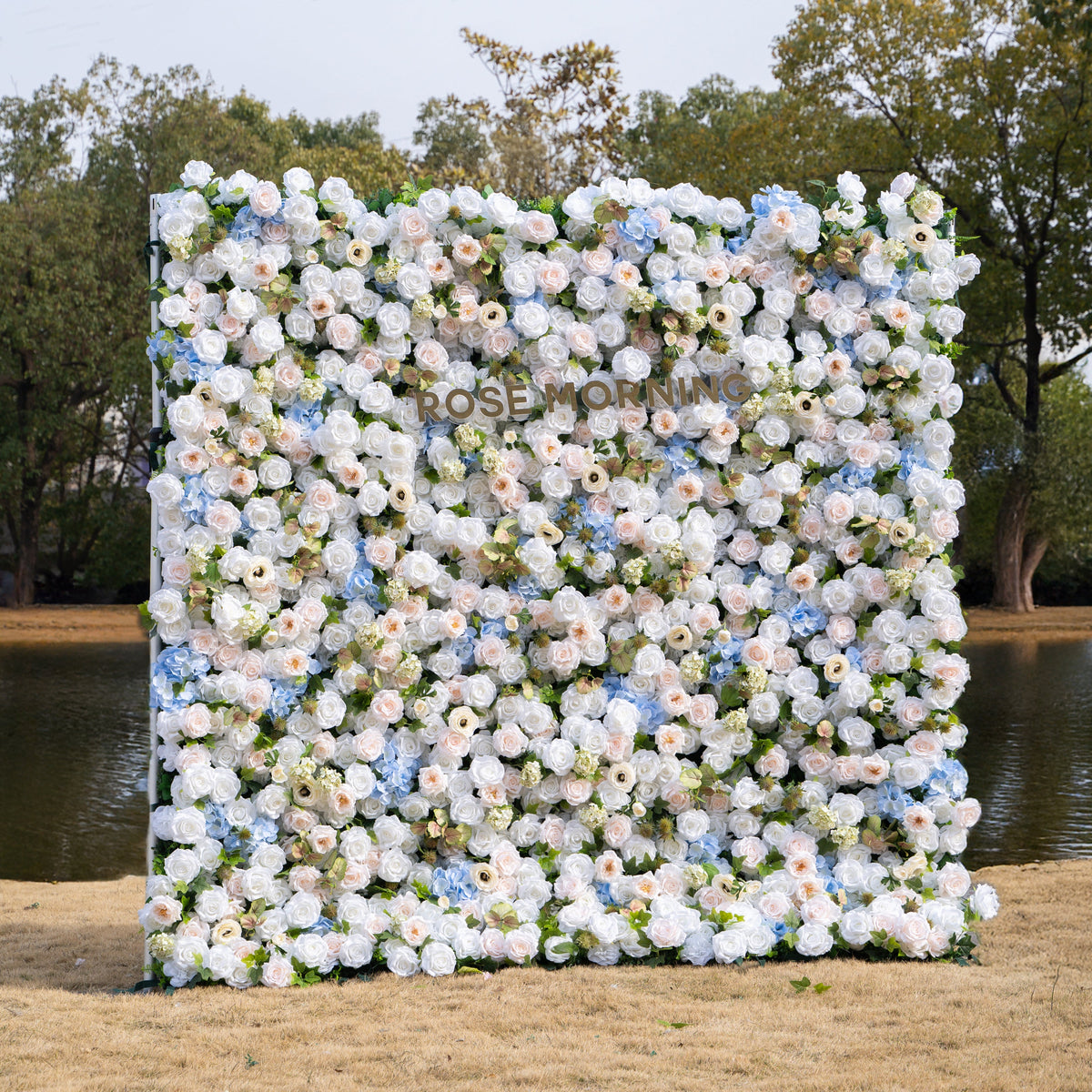 Carla：5D Fabric Artificial rolling up curtain flower wall Free Shipping