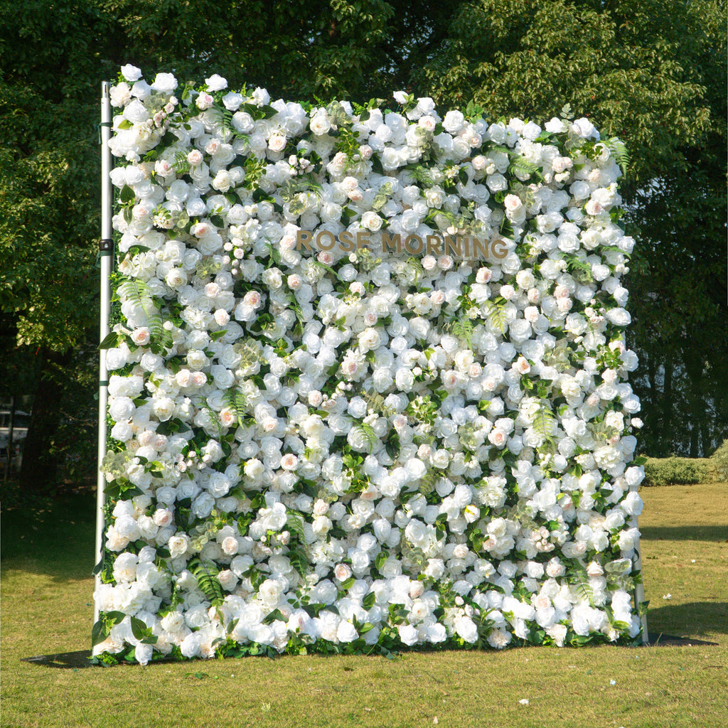 Cherish：5D Fabric Artificial rolling up curtain flower wall Free Shipping