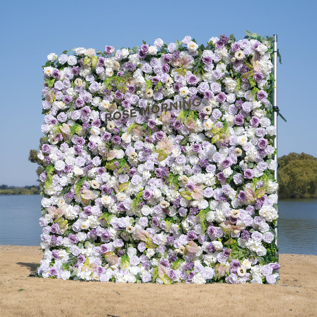 Danielle：5D Fabric Artificial rolling up curtain flower wall (Ready to ship-Only USA) Free Shipping