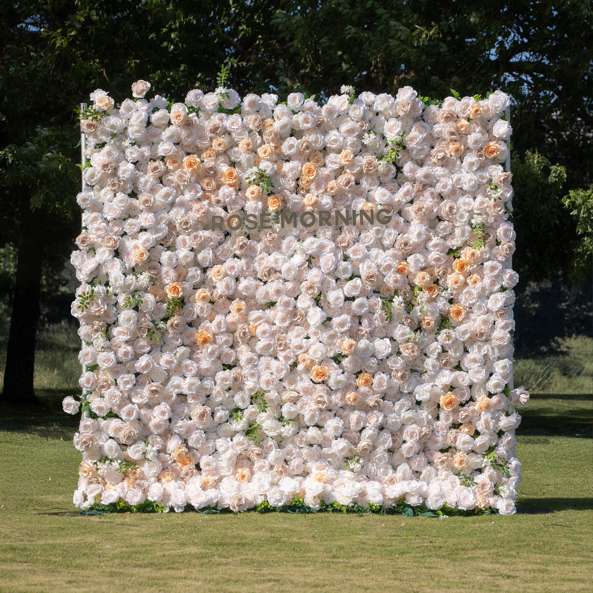 Frangipani：5D Fabric Artificial rolling up curtain flower wall Free Shipping