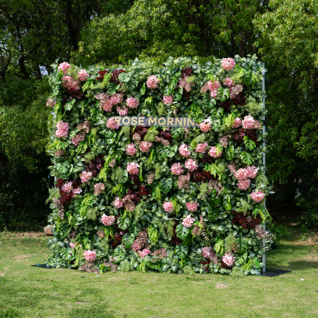 Giuliana：4D Fabric Artificial rolling up curtain flower wall Free Shipping