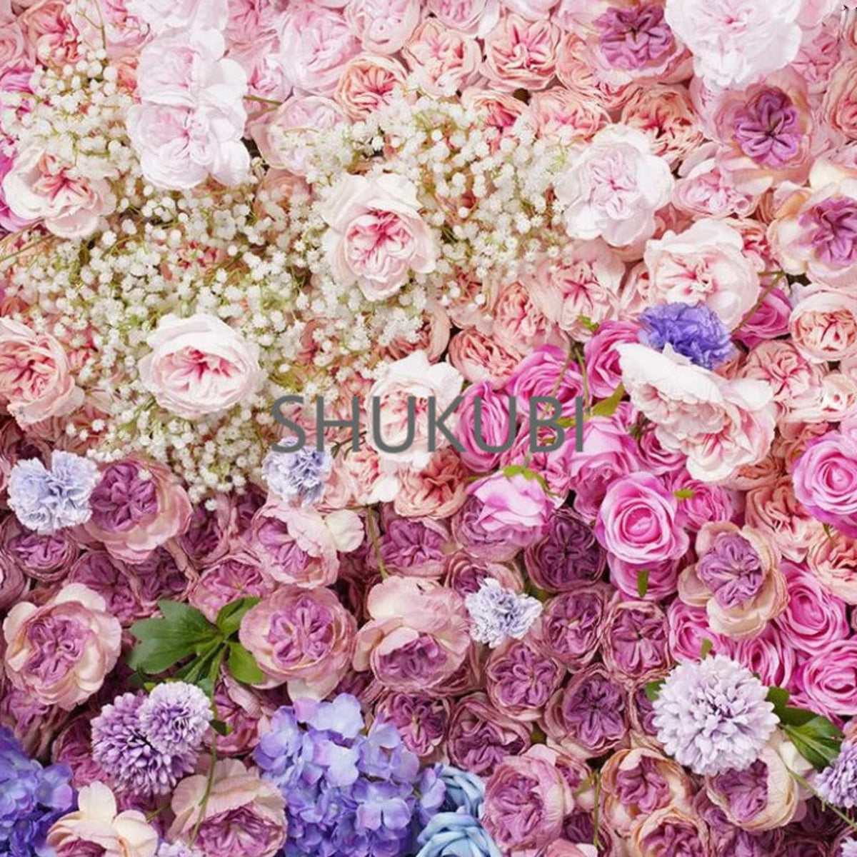 New Design Gradul Colors Flower Wall For Wedding Arrangement Event Salon Party Photography Backdrop Fabric Rolling Up Curtain Fabric Cloth