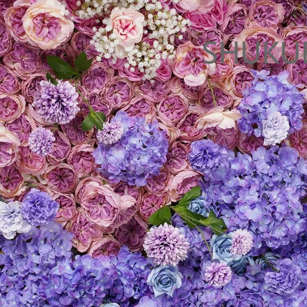 New Design Gradul Colors Flower Wall For Wedding Arrangement Event Salon Party Photography Backdrop Fabric Rolling Up Curtain Fabric Cloth