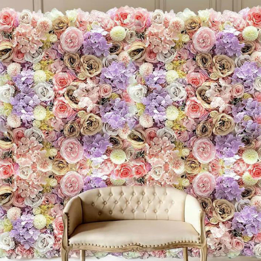 Artifical Simulation Silk Flower Wall Wedding Floral Wall  Baby Shower Special Event Arrangement Backdrop Floral Panel 40*60cm