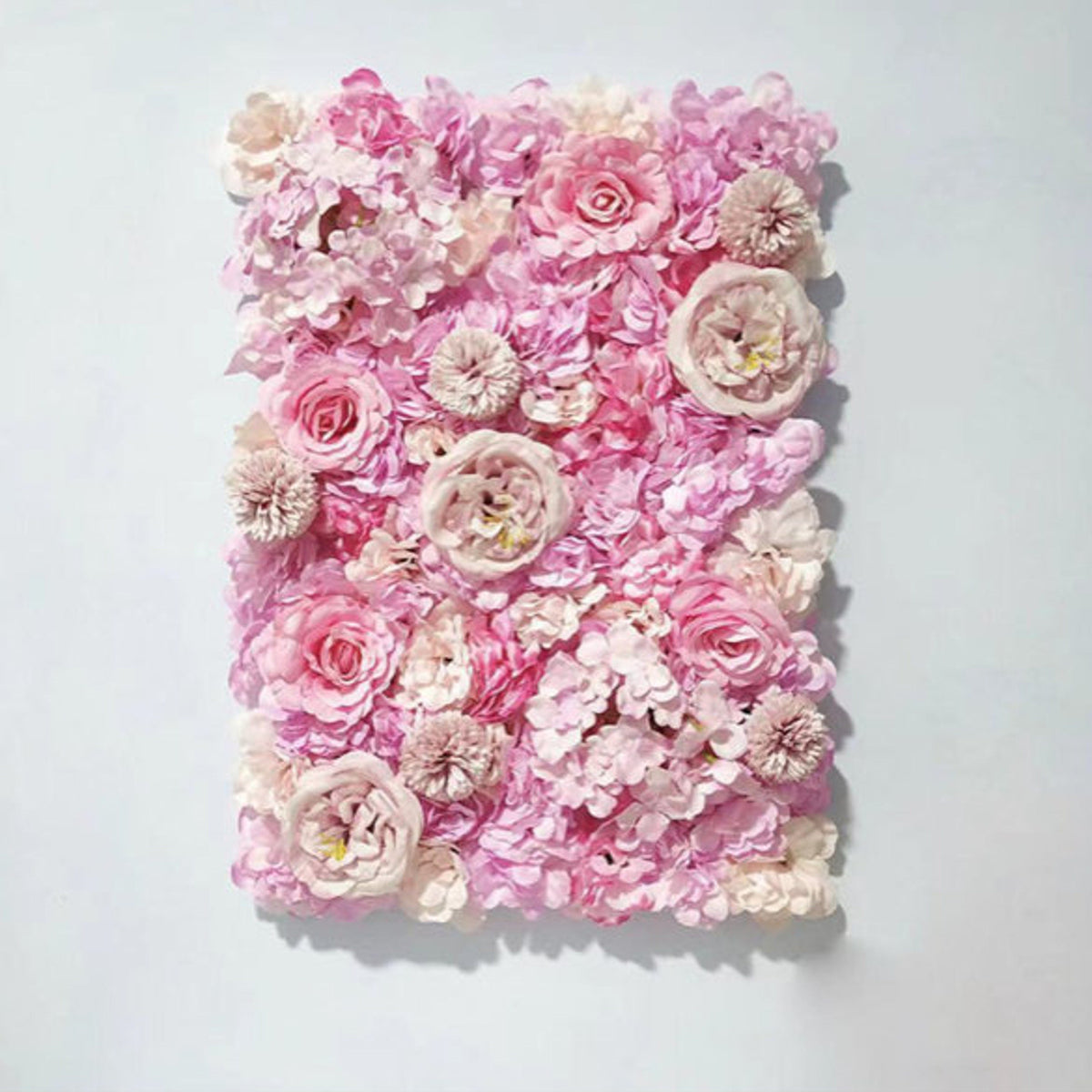 2 Pack of 16 x 24" Artificial Flower Wall Panels Flower Wall Mat Silk Rose Flower Panels for Backdrop Wedding Wall Decoration