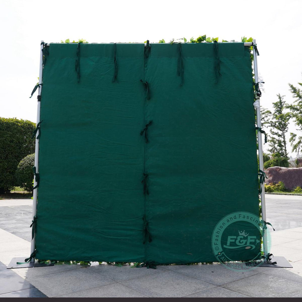 White Rose & Greenery Flower Wall Backdrop | 8x8ft 5D Roll-Up Floral Curtain for Wedding,Photo Booth