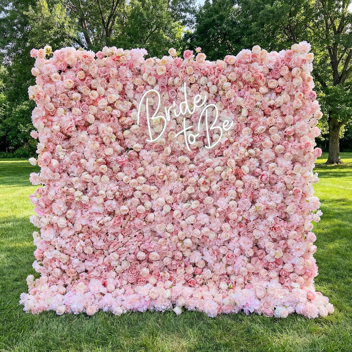Pink Flower Wall Backdrop, Bride to Be Party Decor