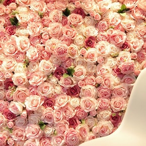 Blush Pink Flower Wall For Wedding Photography Backdrop Baby Shower Special Event Arrangement Decor Floral Panels 15.75x23.62inch