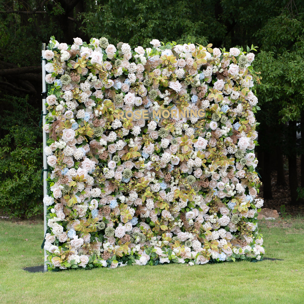 July - Fall Harvest 5D Fabric Roll Up Flower Wall for Wedding Party Seasonal Backdrop Free Shipping