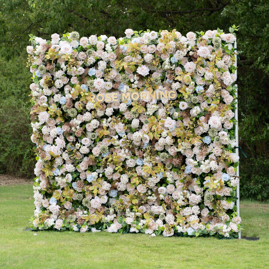 July - Fall Harvest 5D Fabric Roll Up Flower Wall for Wedding Party Seasonal Backdrop Free Shipping