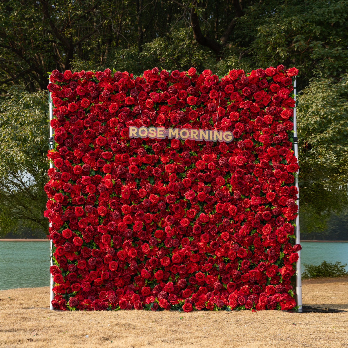 Luna：3D Fabric Artificial rolling up curtain flower wall Free Shipping