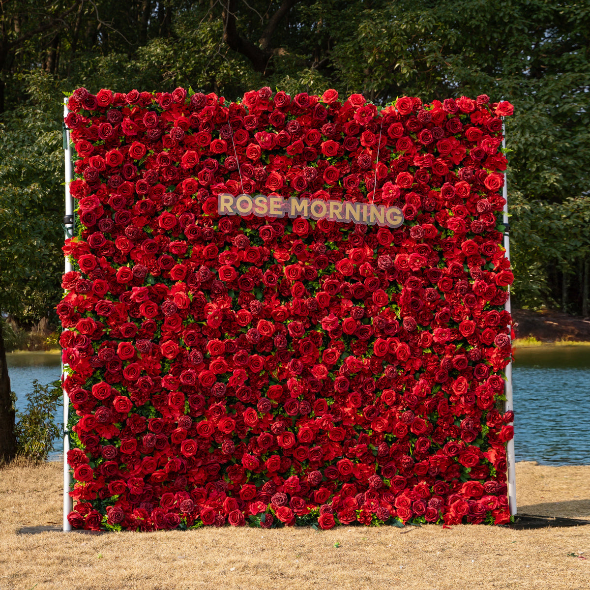 Luna：3D Fabric Artificial rolling up curtain flower wall Free Shipping