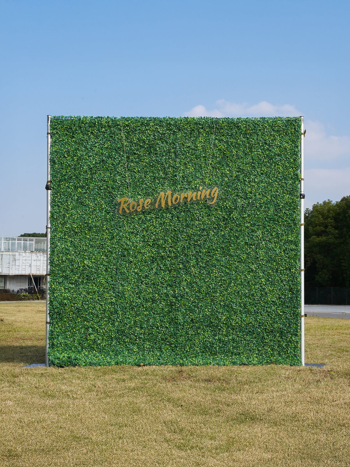 Milan: Fabric Artificial rolling up curtain green flower wall(In Us Stock) Free Shipping