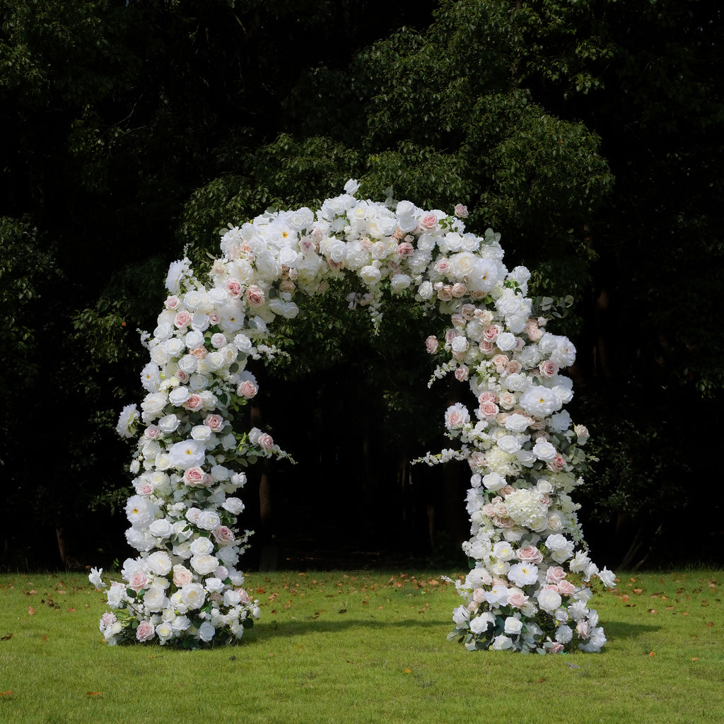 Noni：2023 New Wedding Party Background Floral Arch Decoration include Framet Rose Morning
