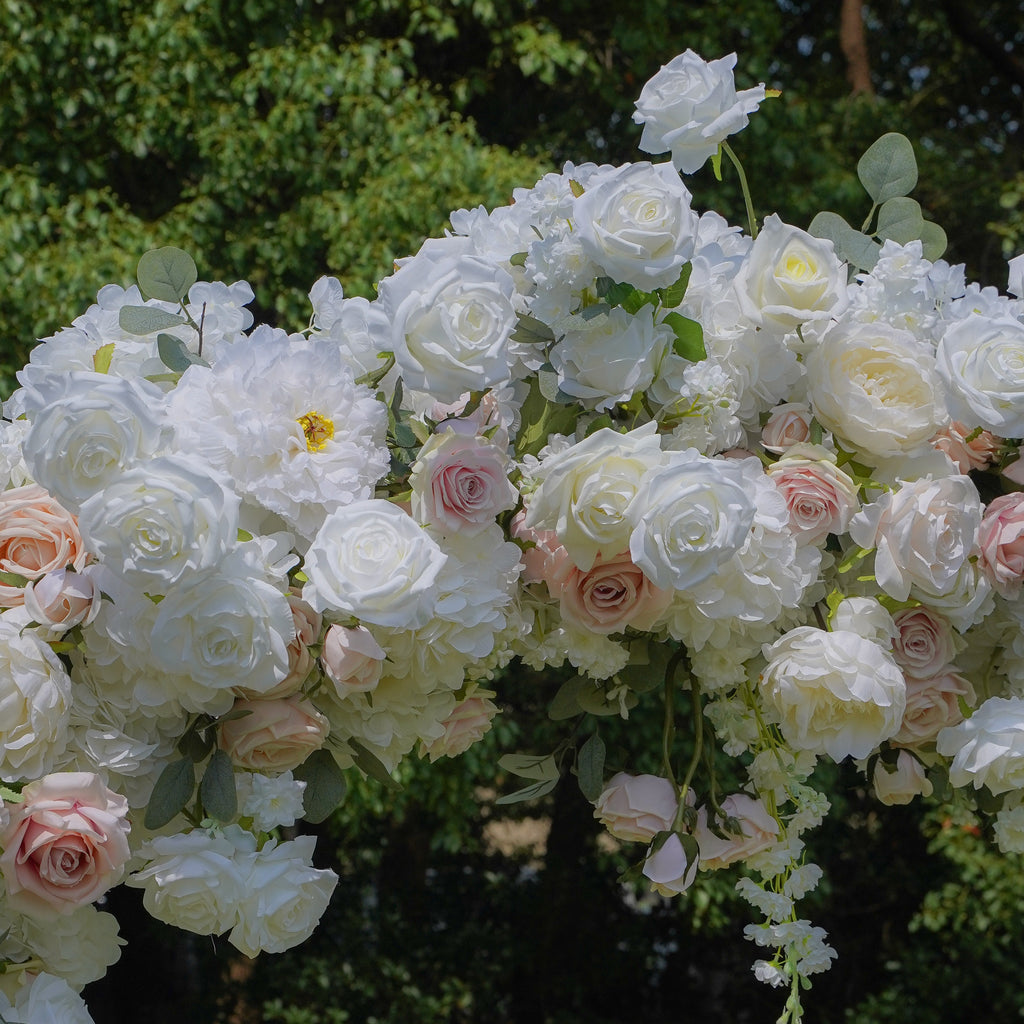 Noni：2023 New Wedding Party Background Floral Arch Decoration include Framet Rose Morning