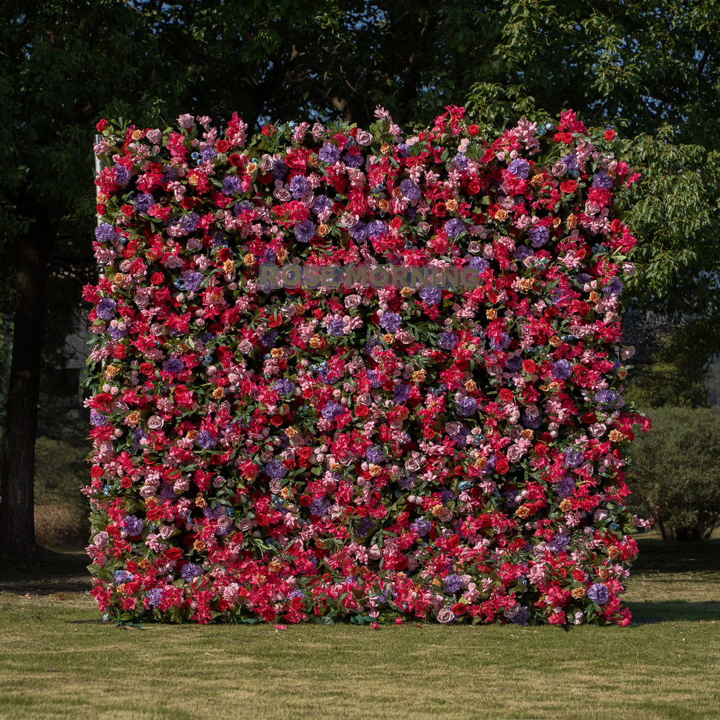 NooZay：7D 2023 Fabric Artificial rolling up curtain flower wall Free Shipping