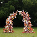 Orange:2023 New Wedding Party Background Floral Arch Decoration Including Frame -R913 Rose Morning