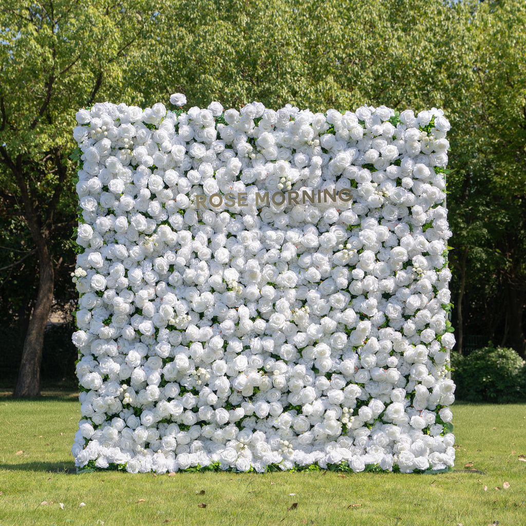 Shy 3D White Flower Wall - Minimalist Wedding Backdrop 8ft×8ft(In US Stock 7-10 Days) Free Shipping
