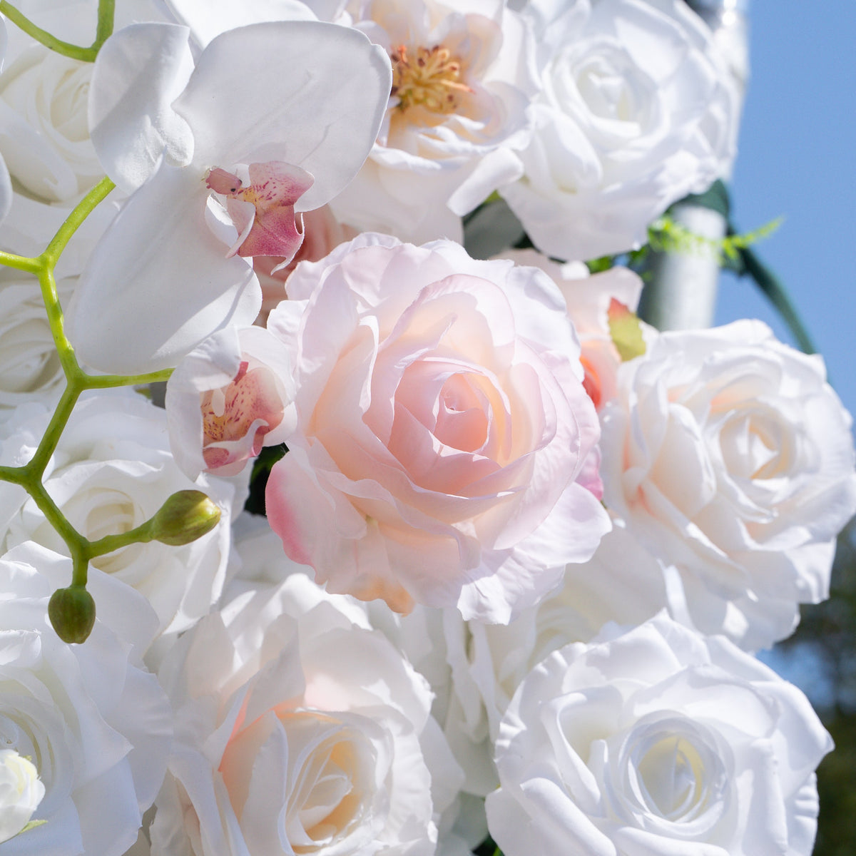 Tiara：5D Fabric Artificial rolling up curtain flower wall Free Shipping