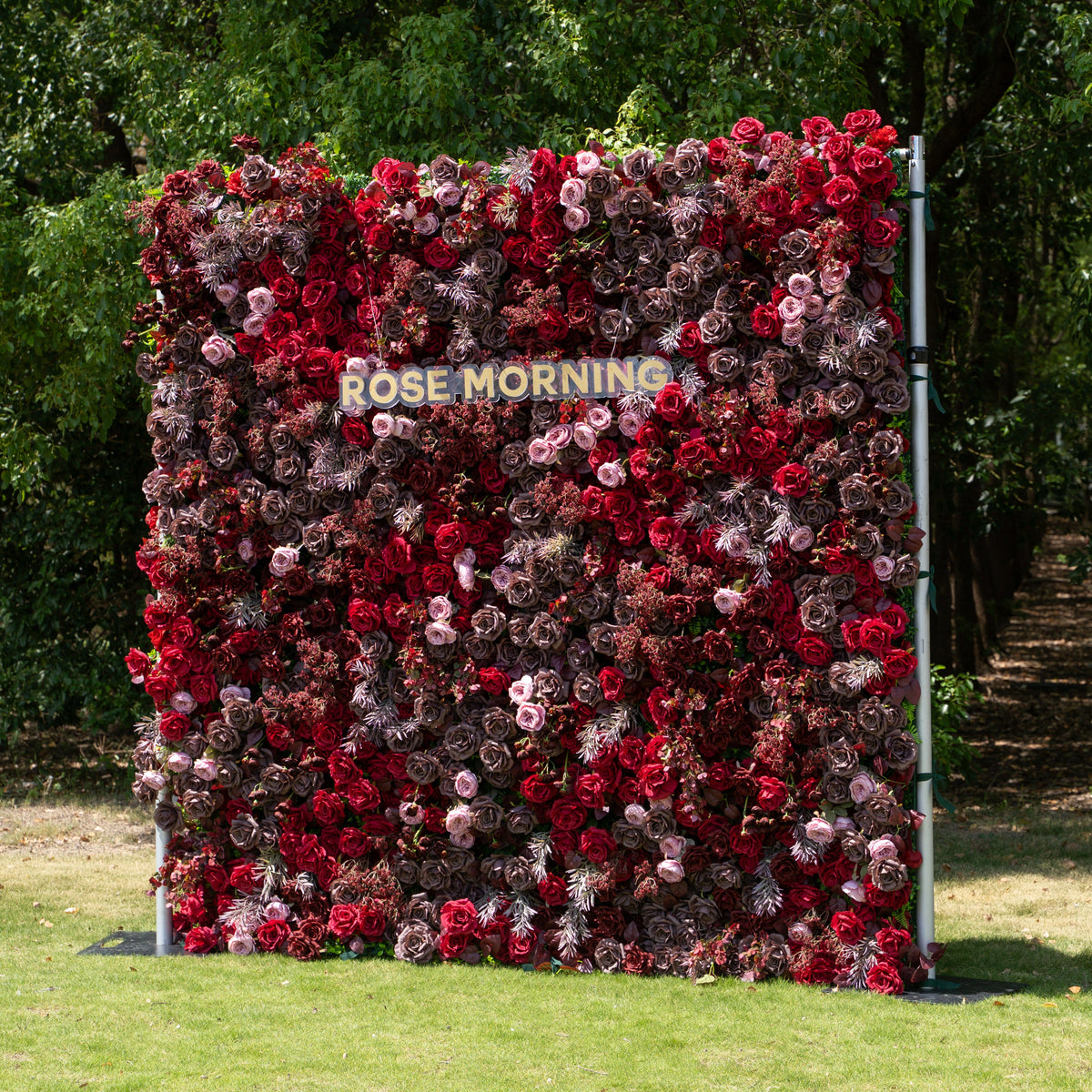 Vino：5D Fabric Artificial zip up curtain flower wall 8ft*8ft Free Shipping